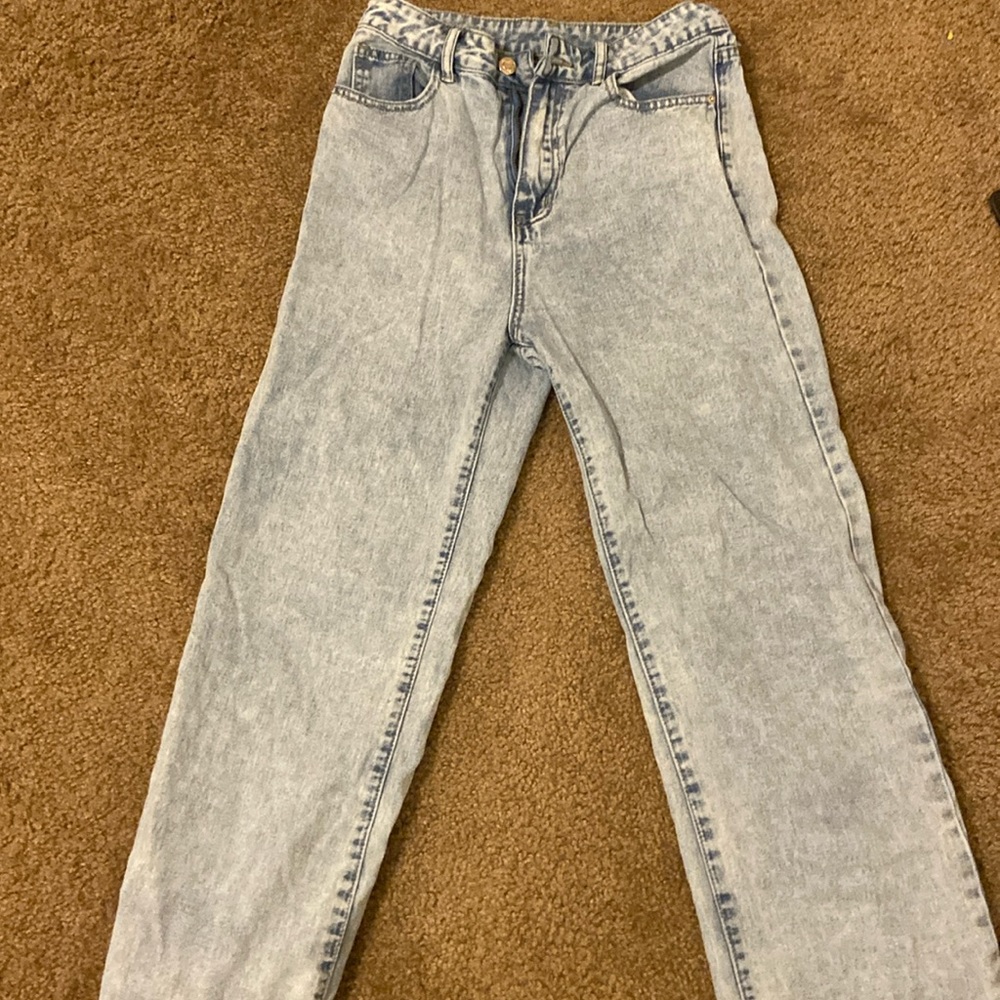Shein Wide leg light wash jeans